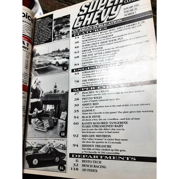 Super Chevy Magazine January 1991 Camaro GMC S15 Pickup Chevy II 70 Chevelle SS - Picture 2 of 2